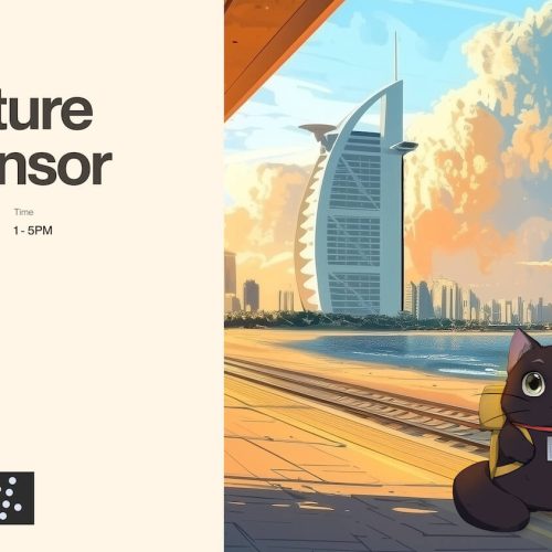 A promotional image for the Future of Bittensor Conference in Dubai.